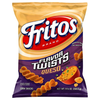 Frito Lay Fritos Flavor Twists Queso Corn Snacks - 9.25 Oz - Image 1