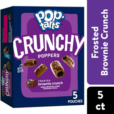 Pop-Tarts Crunchy Poppers Frosted Brownie Crunch Kids Snacks 5 Count - 5 Oz - Image 1