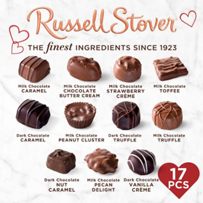 Russel Stover Valentine's Day Rose Heart Assorted Milk Chocolate Gift Box - 10 Oz - Image 2