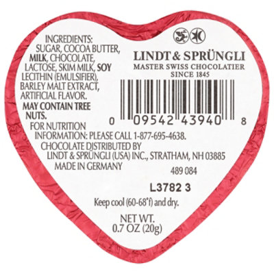 Lindt Valentines Milk Chocolate Candy Hearts - 0.7 Oz - Image 5