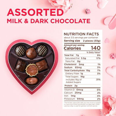 Whtmn Astmt Choc Rose Heart - 4 Oz - Image 2