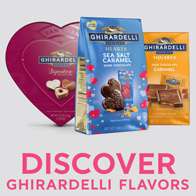 Ghirardelli Sea Salt Caramel Dark Chocolate Hearts - 5.8 Oz - Image 1