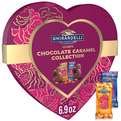 Ghirardelli Chocolate Caramel Hearts Collection Heart Gift - 6.9 Oz - Image 1