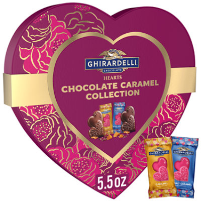 Ghirardelli Chocolate Caramel Hearts Collection Heart Gift - 5.5 Oz - Image 1