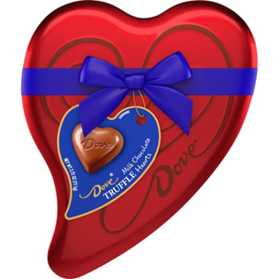 Dove Milk Chocolate Small Heart Tin 2.72 Oz balduccis
