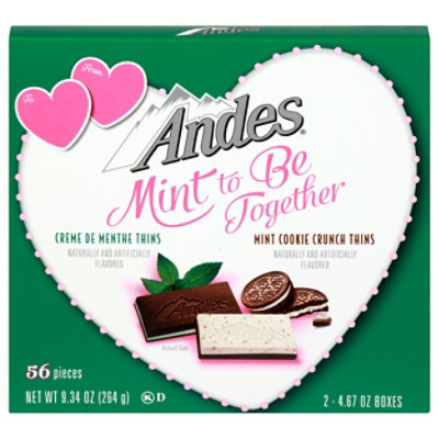 Andes Creme de Menthe Mint Cookie Crunch Valentines Gift Box - 9.34 Oz - Image 3