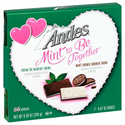 Andes Creme de Menthe Mint Cookie Crunch Valentines Gift Box - 9.34 Oz - Image 1