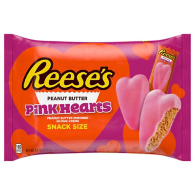 Valentine Reeses Pink Peanut Butter Snack Size Hearts - 9.6 Oz - Image 3