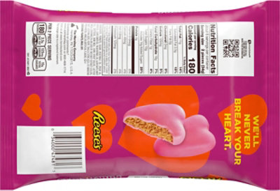 Valentine Reeses Pink Peanut Butter Snack Size Hearts - 9.6 Oz - Image 6