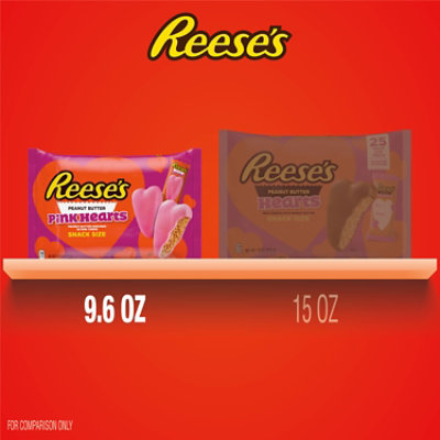 Valentine Reeses Pink Peanut Butter Snack Size Hearts - 9.6 Oz - Image 5