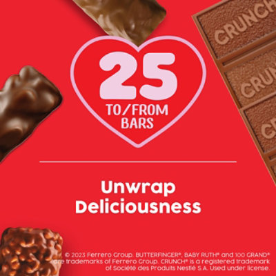 Assorted Fun Size Chocolate Candy Valentine's Day Gift Laydown Bag 25 Count - 15.2 Oz - Image 5