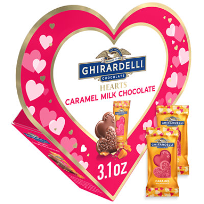 Carmel Milk Chocolate Hearts Sweet Milk Heart Gift - 3.1 Oz - Image 1