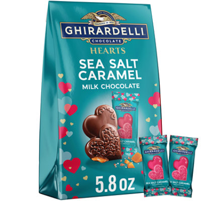 Ghirardelli Sea Salt Caramel Milk Chocolate Hearts - 5.8 Oz - Image 1
