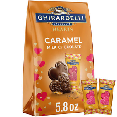 Ghirardelli Caramel Milk Chocolate Hearts - 5.8 Oz - Image 1