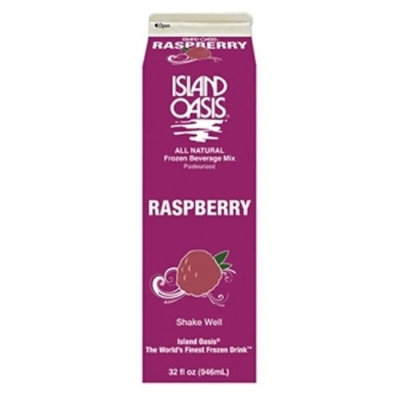 Island Oasis Red Raspberry Beverage Mix - 32 Fluid Ounce (Pack of 12) - Image 1