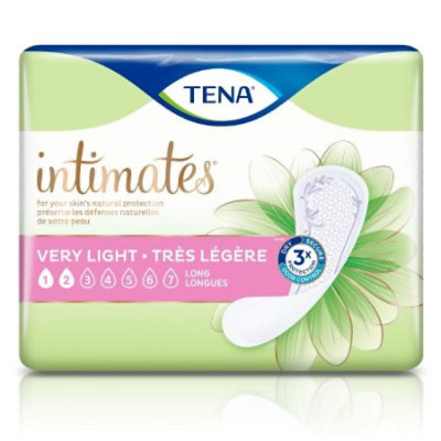 TENA Intimates Very Light Liner, Adult, Female, 9 In. Length, White, Light Absorbency, Disposable, 200 Count, Case - Image 1
