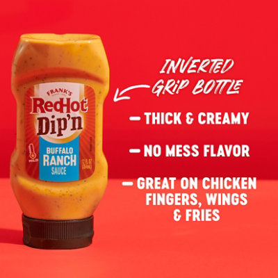 Franks Redhot Buffalo Ranch Dip'n Sauce - 12 Fl. Oz. - Image 3