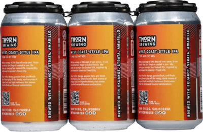 Thorn Brewing Sun Soaked West Coast Ipa 6 Pack In Cans - 12 Fl. Oz. - Image 4