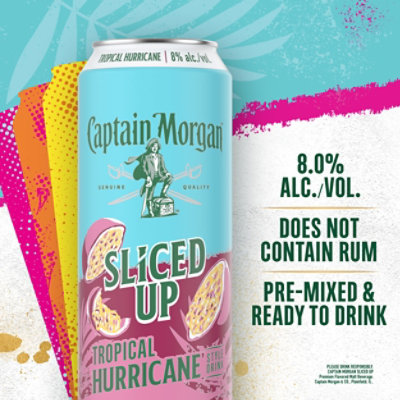 Captain Morgan Sliced Up Trop Hurricane Can - 23.5 Fl. Oz. - Image 2