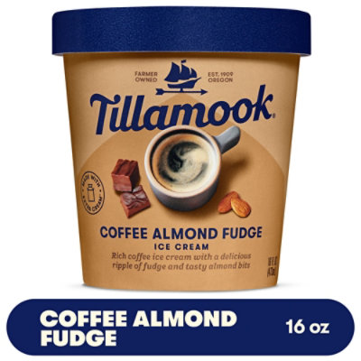 Tillamook Coffee Almond Fudge - 16 Fl. Oz. - Image 1