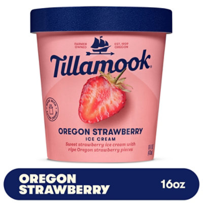 Tillamook Oregon Strawberry Ice Cream - 16 Oz - Image 1