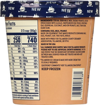 Tillamook Chocolate Peanut Butter Ice Cream - 16 Oz - Image 7