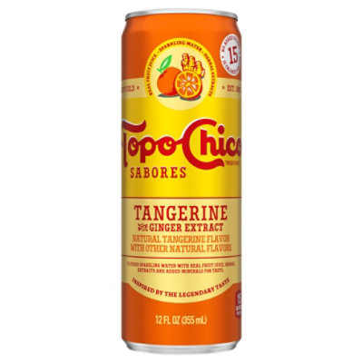 Topo Chico Sabores Tangerine With Ginger Extract Can - 12 Fl. Oz. - Image 3