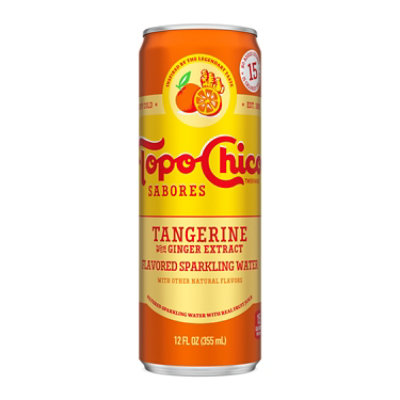 Topo Chico Sabores Tangerine With Ginger Extract Can - 12 Fl. Oz. - Image 2