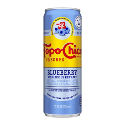 Topo Chico Sabores Blueberry With Hibiscus Extract Can - 12 Fl. Oz.