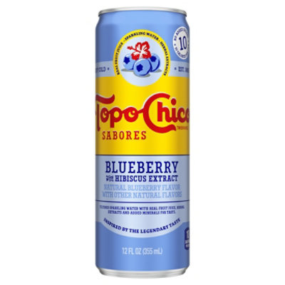 Topo Chico Sabores Blueberry With Hibiscus Extract Can - 12 Fl. Oz. - Image 3