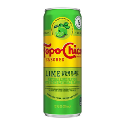 Topo Chico Sabores Lime With Mint Extract Can - 12 Fl. Oz.