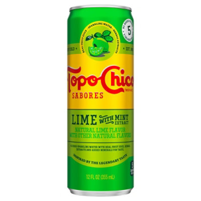 Topo Chico Sabores Lime With Mint Extract Can - 12 Fl. Oz. - Image 3