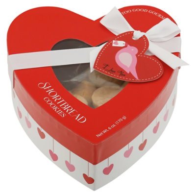 Cookies Shortbread In Heart Box Red - 6 Oz - Image 3