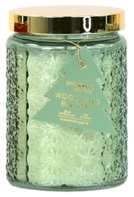 Overjoyed Boutique Cut Glass Candle Frosty Spruce - Each - Image 1