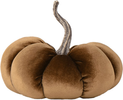Overjoyed Boutique Velvet Pumpkin Large Brown - Each - Image 1