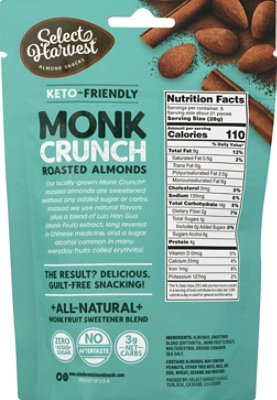 Select Harvest Cinnamon Monk Crunch Almonds - 5 Oz - Image 6