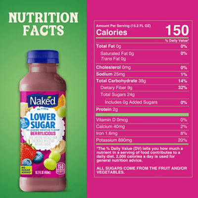 Naked Lower Sugar Berrylicious - 15.2 Fl. Oz. - Image 7