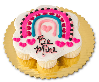 Rainbow Valentine Cupcake Cake 7 Count - Each - Image 1