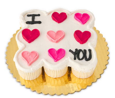 Valentine Heart Cupcake Cake 9 Count - Each - Image 1