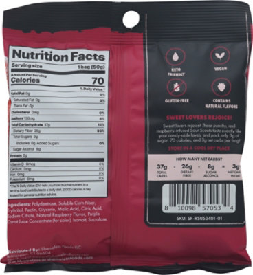 Shameless Snacks Red Raspberry Sour Scouts - 1.8 Oz - Image 6