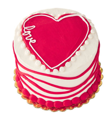 Red Heart White Cake 5 Inch - Each - Image 1