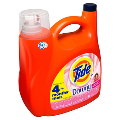 Tide Plus A Touch of Downy Liquid Laundry Detergent April Fresh HE Compatible 94 Loads - 132 Fl. Oz. - Image 8