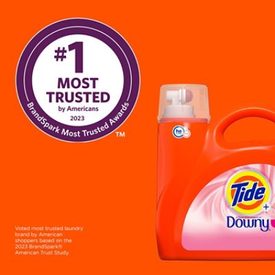 Tide Plus A Touch of Downy Liquid Laundry Detergent April Fresh HE Compatible 94 Loads - 132 Fl. Oz. - Image 5