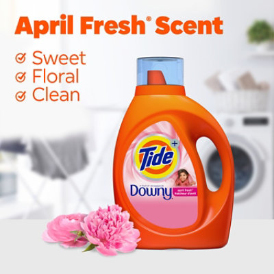 Tide Liquid Detergent Plus Downy April Fresh - 63 Fl. Oz. - Image 7