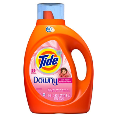 Tide He Liquid Detergent Plus Downy April Fresh - 84 Fl. Oz. - Image 2