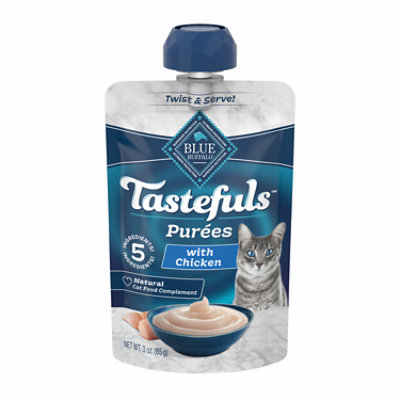 Tastefuls Adult Cat Chicken Puree Spouted Pouch - 3 Oz - Image 1