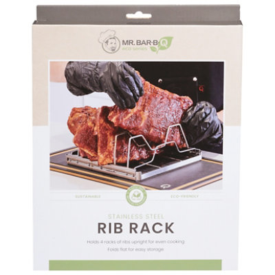 Mr. Bar-B-Q Sustainable Stainless Steel Rib Rack - Each - Image 2