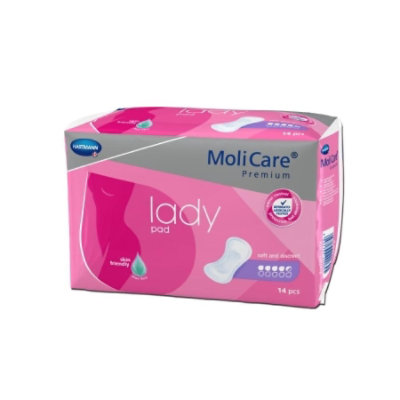 MoliCare Premium Lady Pads, Adult, Disposable, Polymer Core, Light Absorbency, One Size Fits Most (8.5 Inch Length), 168 Count, Case - Image 1