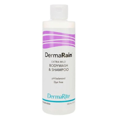 DermaRite DermaRain Shampoo and Body Wash, Scented, Flip Top Bottle, 7.5 oz., 1 Count, Each - Image 1