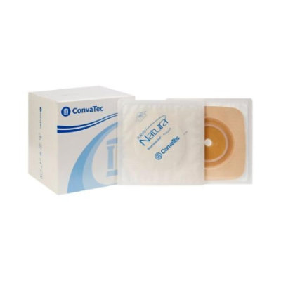 Sur-Fit Natura Ostomy Barrier, Trim to Fit, Standard Wear Stomahesive, 5 X 5 Inch, Tan, Tape, 57 mm Flange, 1-3/8 to 1-3/4 In Opening, 10 Count, Box - Image 1